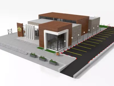 Supermarket Retail Store 3D model