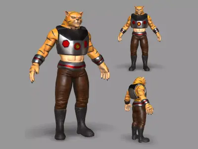 Panther star wars character Low-poly 3D model