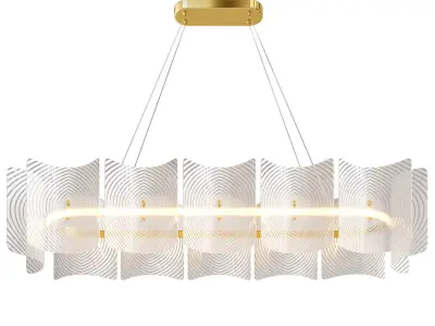Helios Rectangle Pendant Lamp 3D model