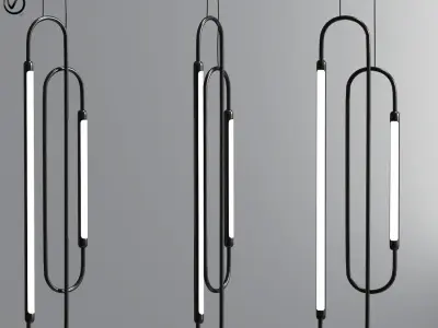 Link LED Pendant Light Collection 3D model
