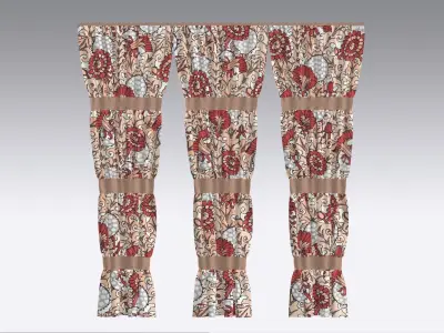 Curtain Low-poly 3D model 41