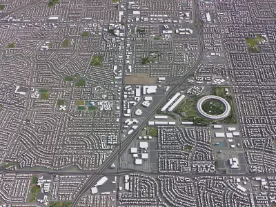 Cupertino Low-poly 3D model