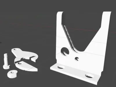 Fence Latch Bundle Low-poly 3D model