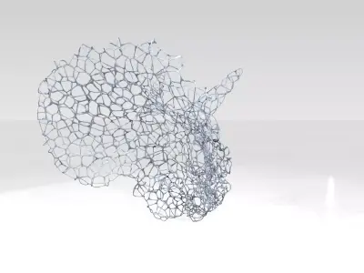Triceratops Skull Voronoi 3D model