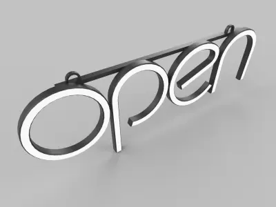 Neon Sign M02 Low-poly 3D model