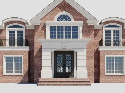 Build006 brick house 3D model