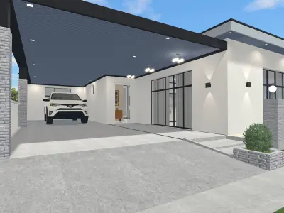 19x16 meter 2 Bedroom House 3D print model