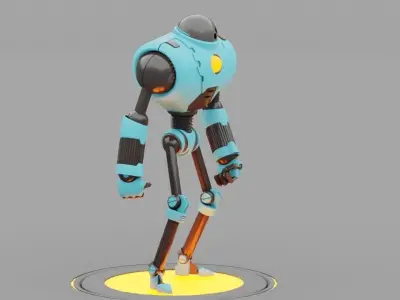Android rigged- -animated character 3D model