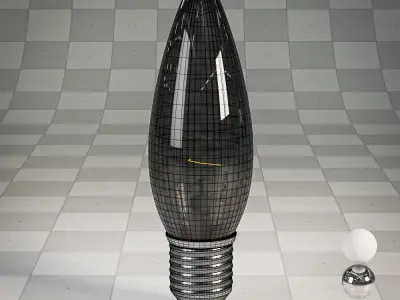 Lightbulb - Medium Base Candelabra Bulb Low-poly 3D model