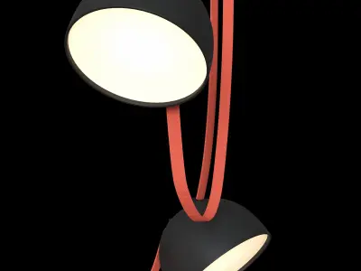 Belts Combination Canvas Pendant Light 3D model