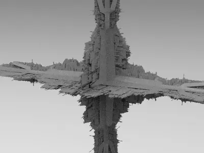 Pharaohs Ship Tower return 9 3D model