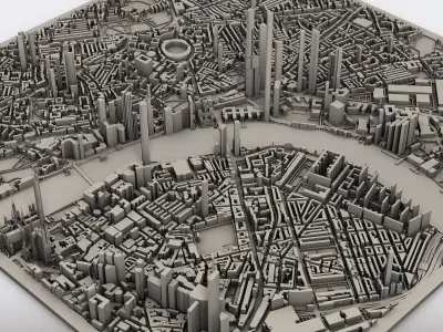 Part of London City England 3D print model