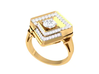 Women Ring  Render 3dm STL OBJ FBX Details 3D print model 136