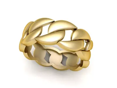 Light Weight Cuba Chain Ring  3D print model