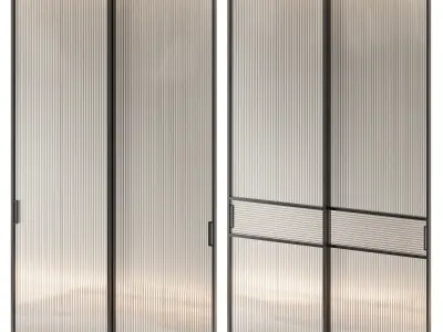 Slide glass door 3D model
