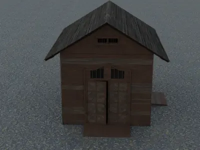 Forest meadow 3d model  Low-poly 3D model