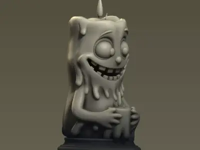 Meltwick the Grin Candle 3D print model