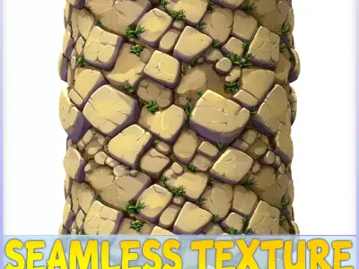Stylized Stone Floor Seamless Texture Texture 9