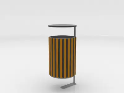 Recycle Bins Low-poly 3D model