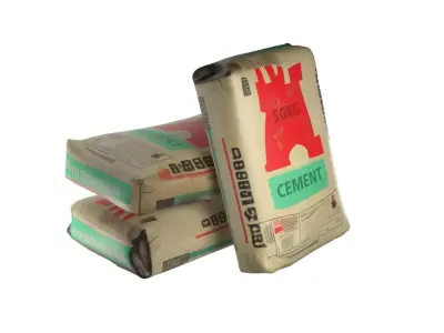 Cement sack Low-poly 3D model
