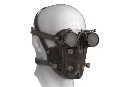 Postapocaliptico Mask v2 Low-poly 3D model