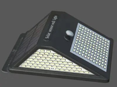  Solar sensor wall light Low-poly 3D model