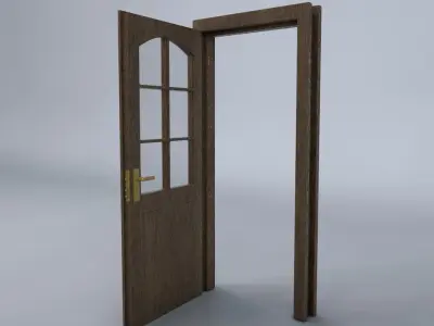 Wooden door 3D model