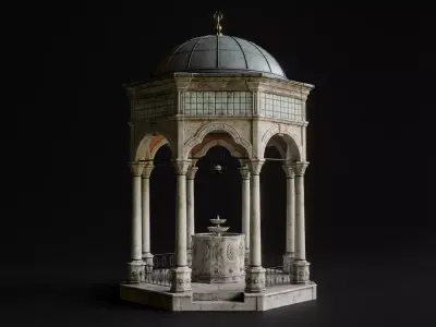 Ablution Fountain Low-poly 3D model