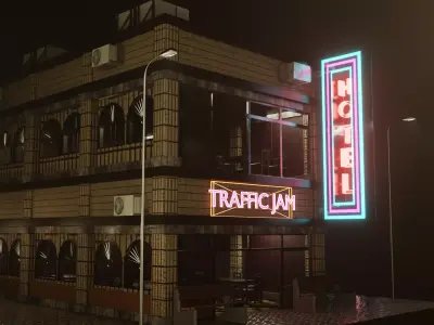 Hotel building 3D Model Free low-poly 3D model