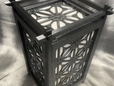 Kumiko Japanese Shoji Lantern - Kawari-urahana-kikkou 3D print model