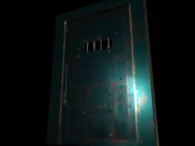 DoorMetalRustV2 Low-poly 3D model