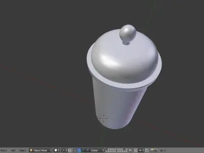 Glass Jar with Light Copper Lid Low-poly 3D model