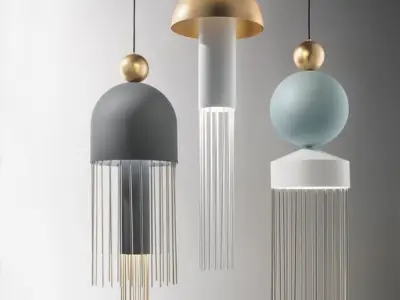 Floor lamp collections 3D model