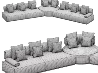 Ilario Sofa by Visionnaire 3D model