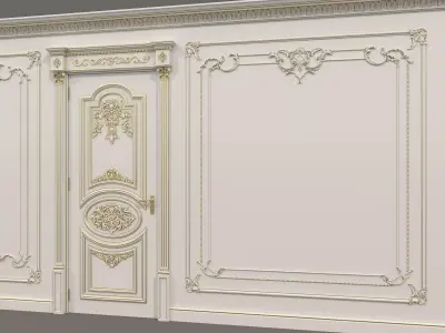 Wall Molding in Classic French style 39 3D model
