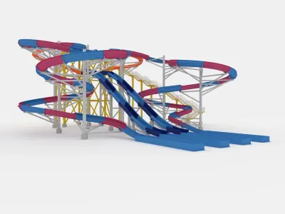 Waterpark Slide 7 3D model