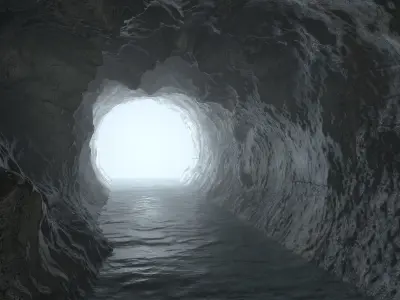 cave tunnel 3D model