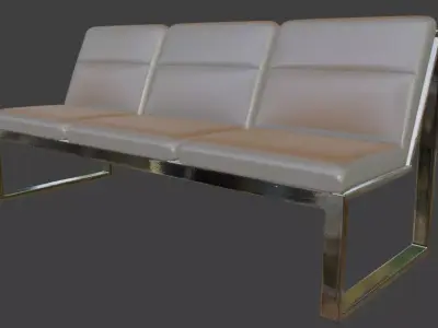 Waiting Bench 3 Seater 3D model