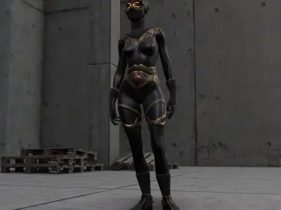 Sci-fi Thief - The Future Thief - FemaleVer Low-poly 3D model