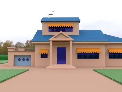 OGGY HOUSE Low-poly 3D model