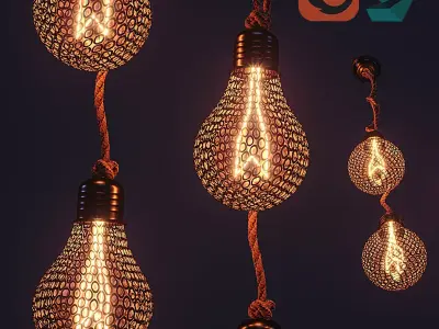 SUSPENSION BEE Loft Lamp Low-poly 3D model