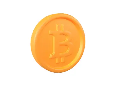 Cartoon Bitcoin v1 005 Low-poly 3D model