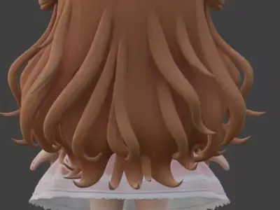 Romantic Valentine s Toy Doll 3D model