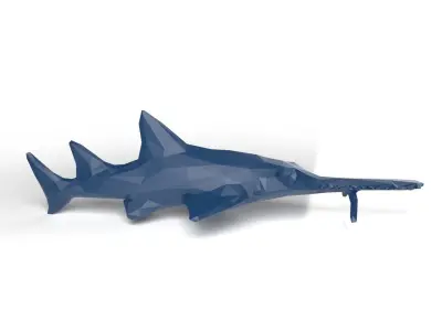 Sawshark Low Poligonal Low-poly 3D model