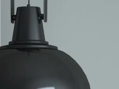Hanging lamp Gloss Black by Romatti 3D model