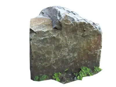 Forest Stone  Game-Ready Low-poly 3D model