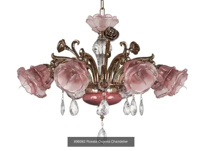 696 Rosata Osgona Collection of Murano Glass Lamps 3D Model Pack