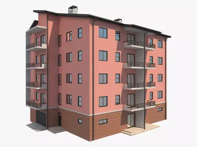 Apartment Building 10 3D model
