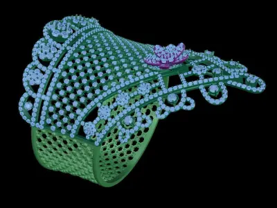 bracelet piece of jewelry with lights 3D print model