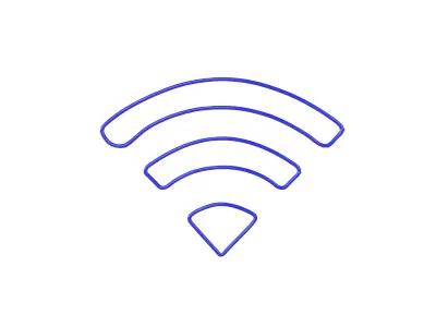 Neon Wifi Symbol v1 002 Low-poly 3D model